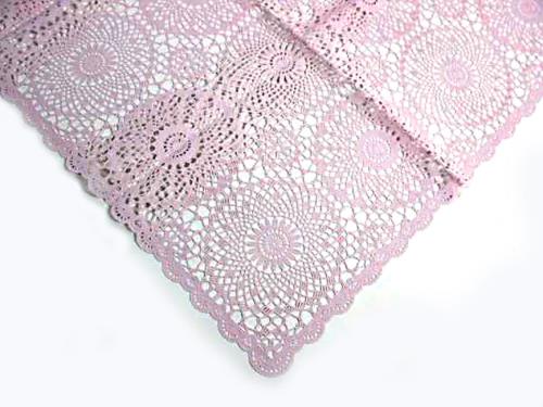 Πλεκτό (Crochet) Τραπεζομάντηλο VINYL Ροζ, 150Χ264cm