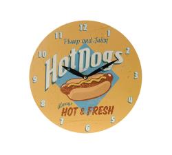 Ρολόι Τοίχου 2 σχέδια (Bbq + Hot Dog) 28cm