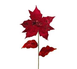 Αλεξανδρινό λουλ.κόκκινο βελούδο&κόκ.glitter,70cm